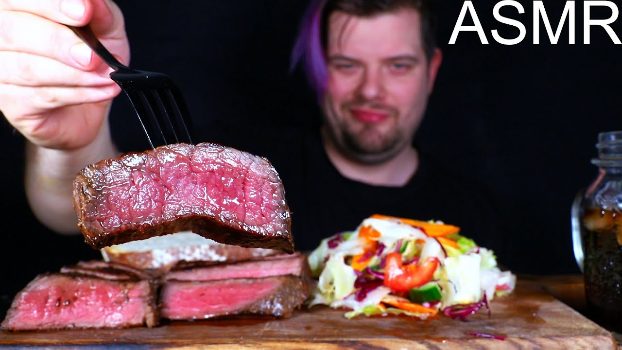 ASMR Steak & Salad No Talking
