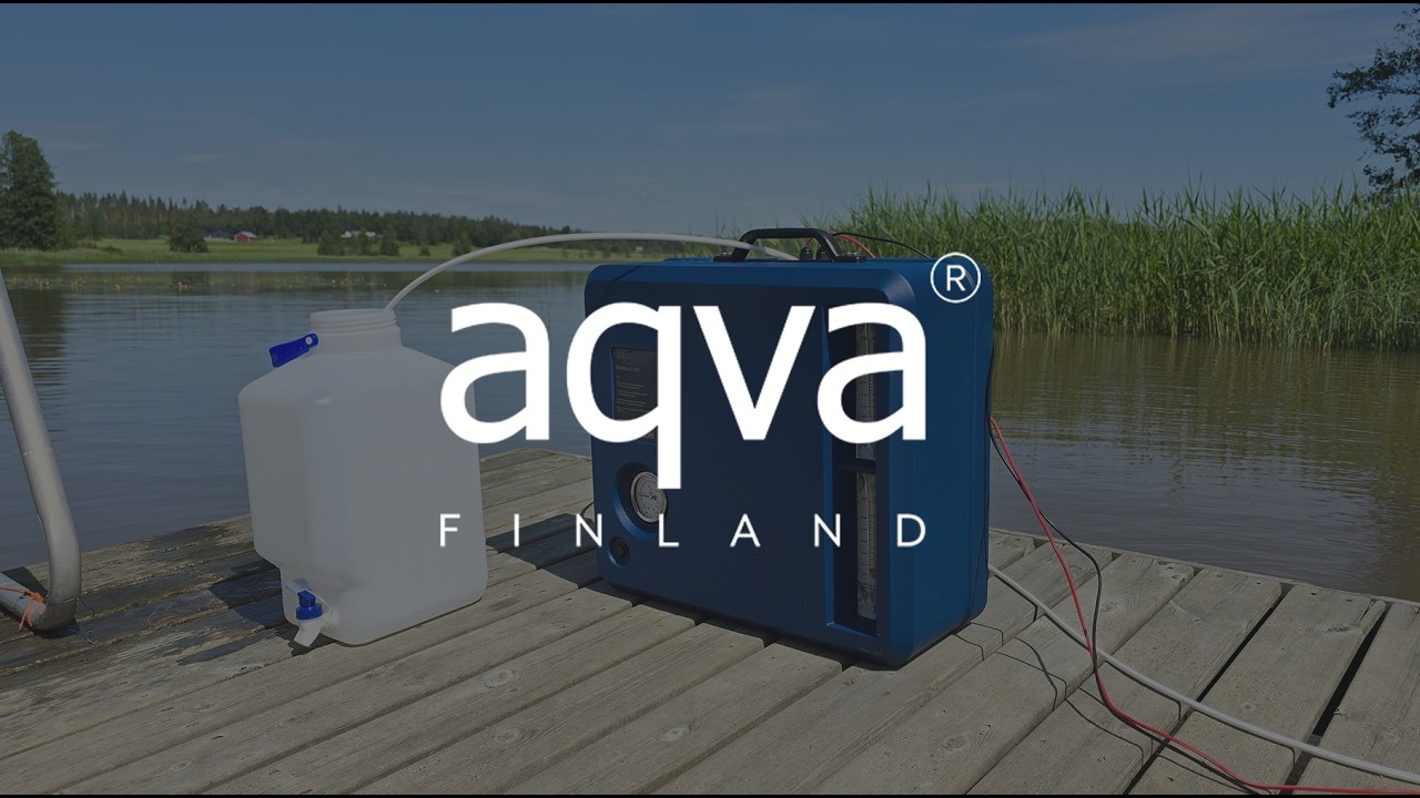 Siirrettävä AQVA SAIMAA 2 GO käänteisosmoosilaitteen esittely ja käyttöönotto | AQVA Finland