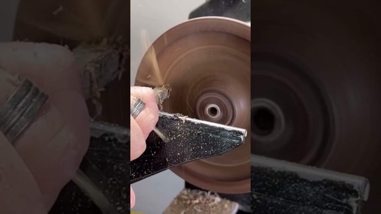 Wood turning: Small walnut bowl! #woodturning #handmade #homedecor