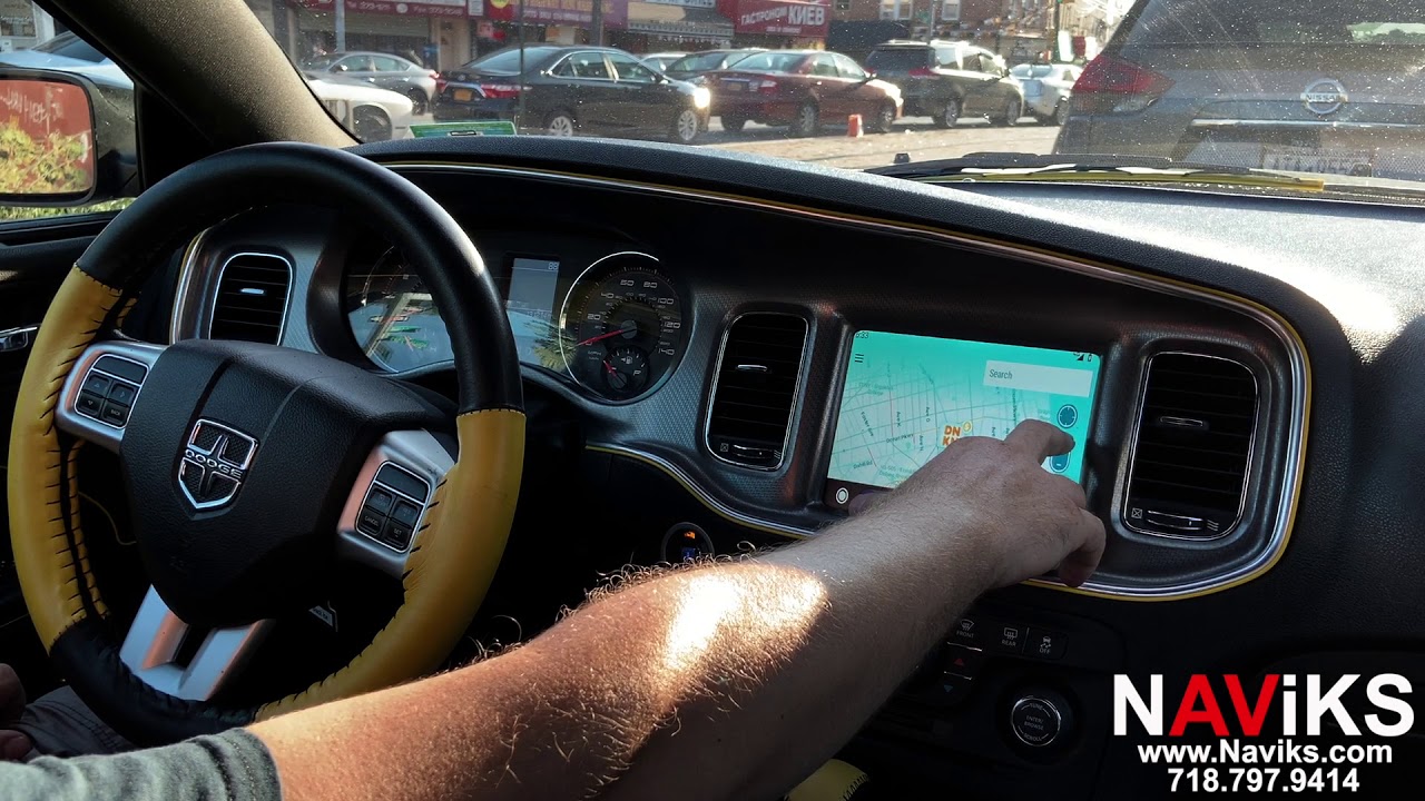 Подходит для Dodge Charger 2011–2014 годов выпуска с Apple CarPlay + Android Auto (проводной и бе...