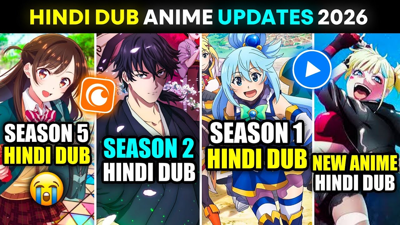 4 New Hindi Dub Anime On Crunchyroll & Mx Player 🤯| Ranma S3 Hindi Dub | Rent A Girlfriend S5 Hindi 