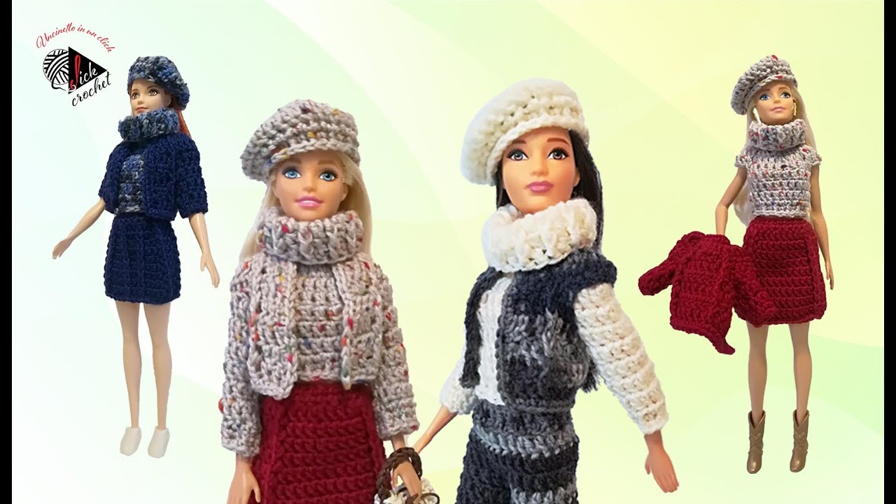 TUTORIAL UNCINETTO BARBIE GIACCA E GILET MODELLO 4