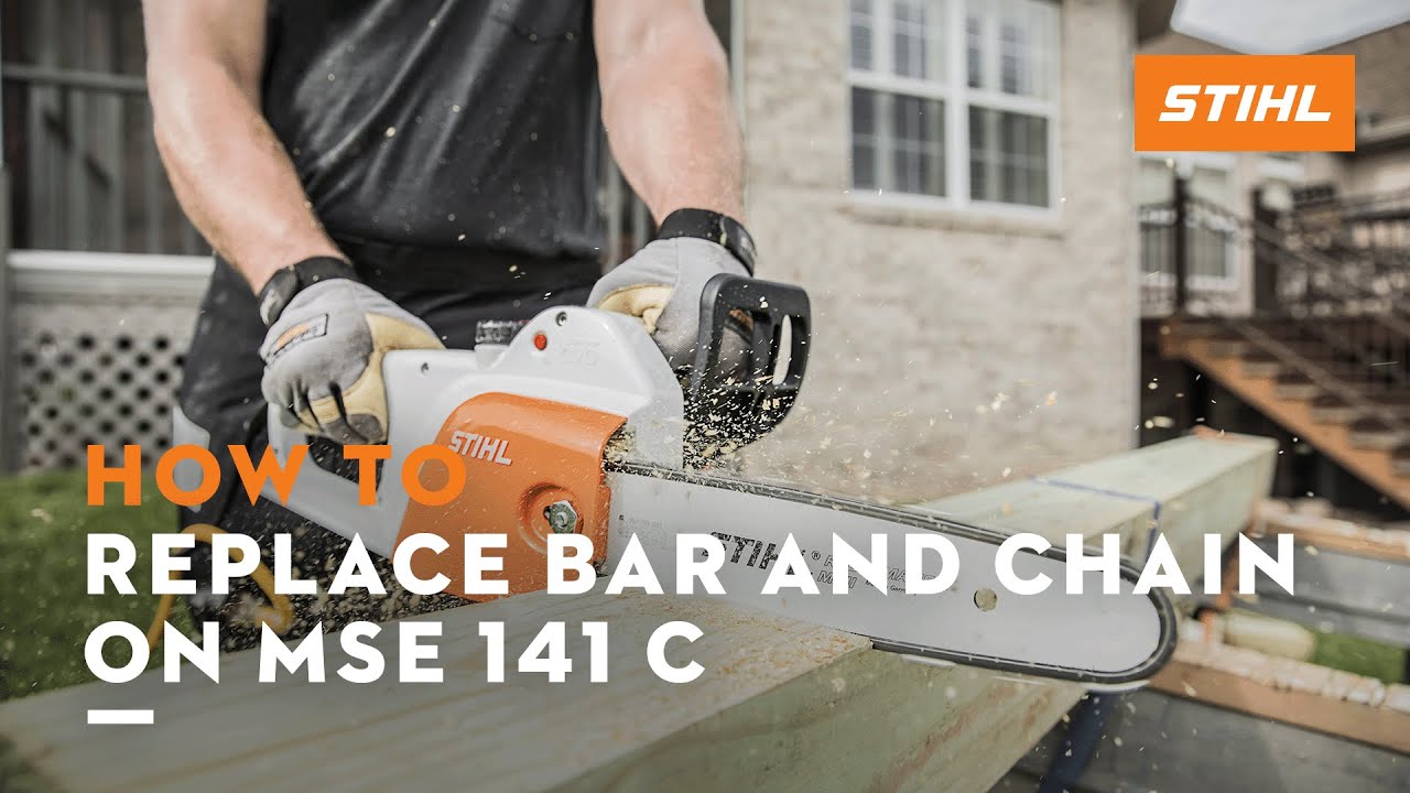 How to Replace Bar and Chain on MSE 141 C | STIHL Tutorial
