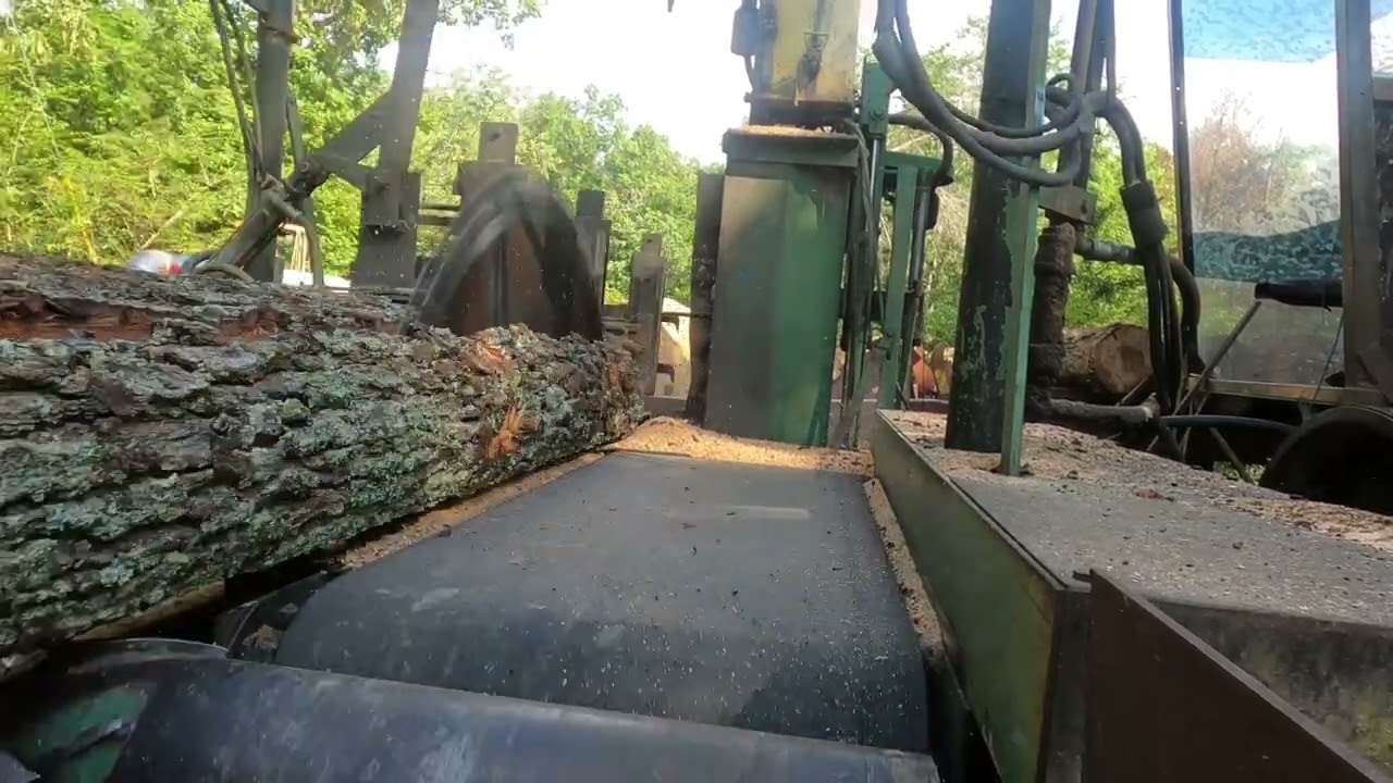 Railroad Ties and Red Oak lumber on the Circle Sawmill!