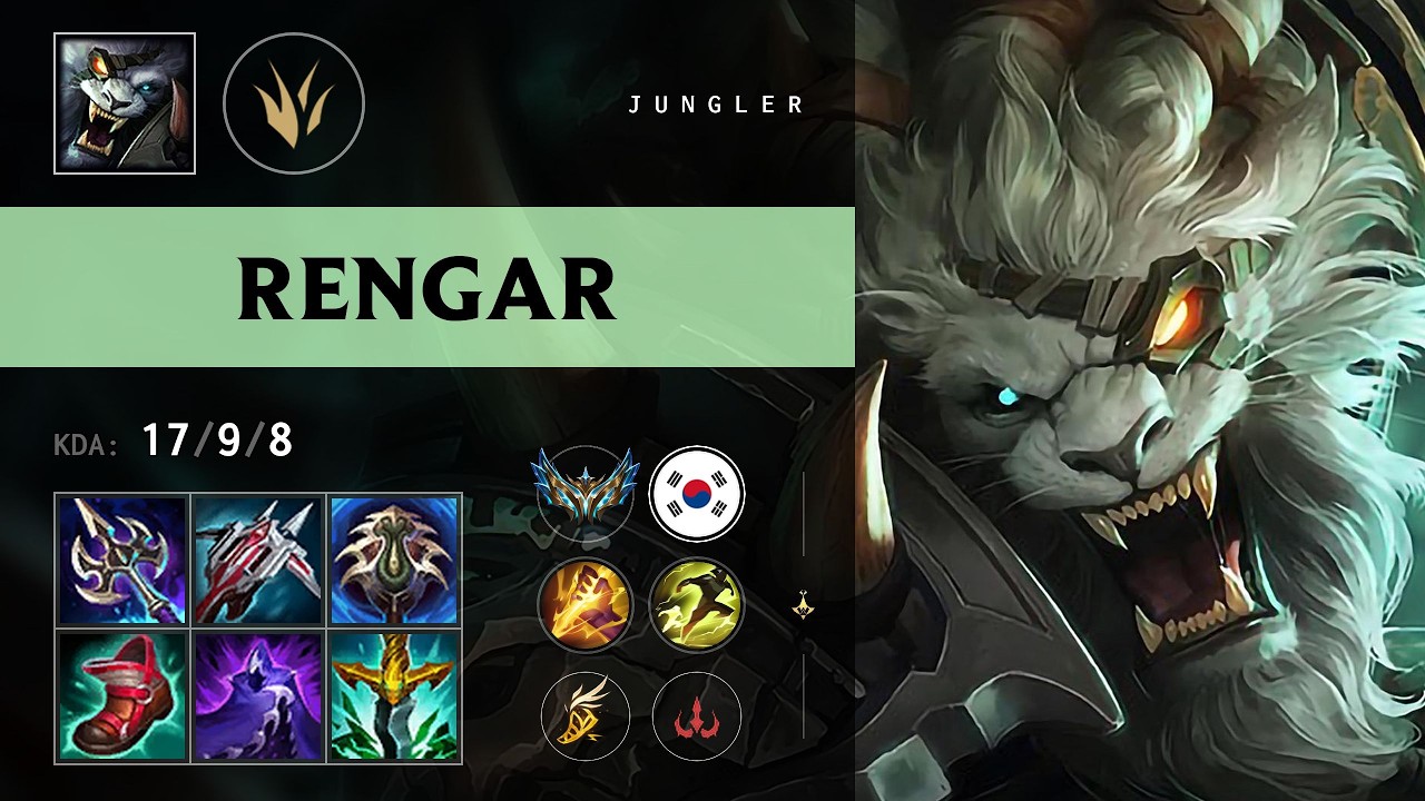 Rengar Jungle vs Lee Sin (DK Lucid) - KR Challenger Patch 26.11