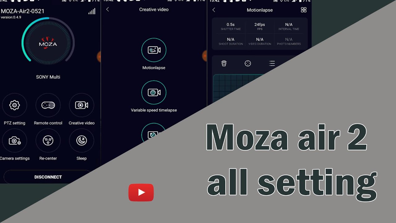 moza air 2 setting hindi | moza air 2 firmware