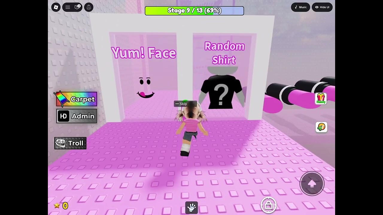 Playing this fashion tower (Roblox)