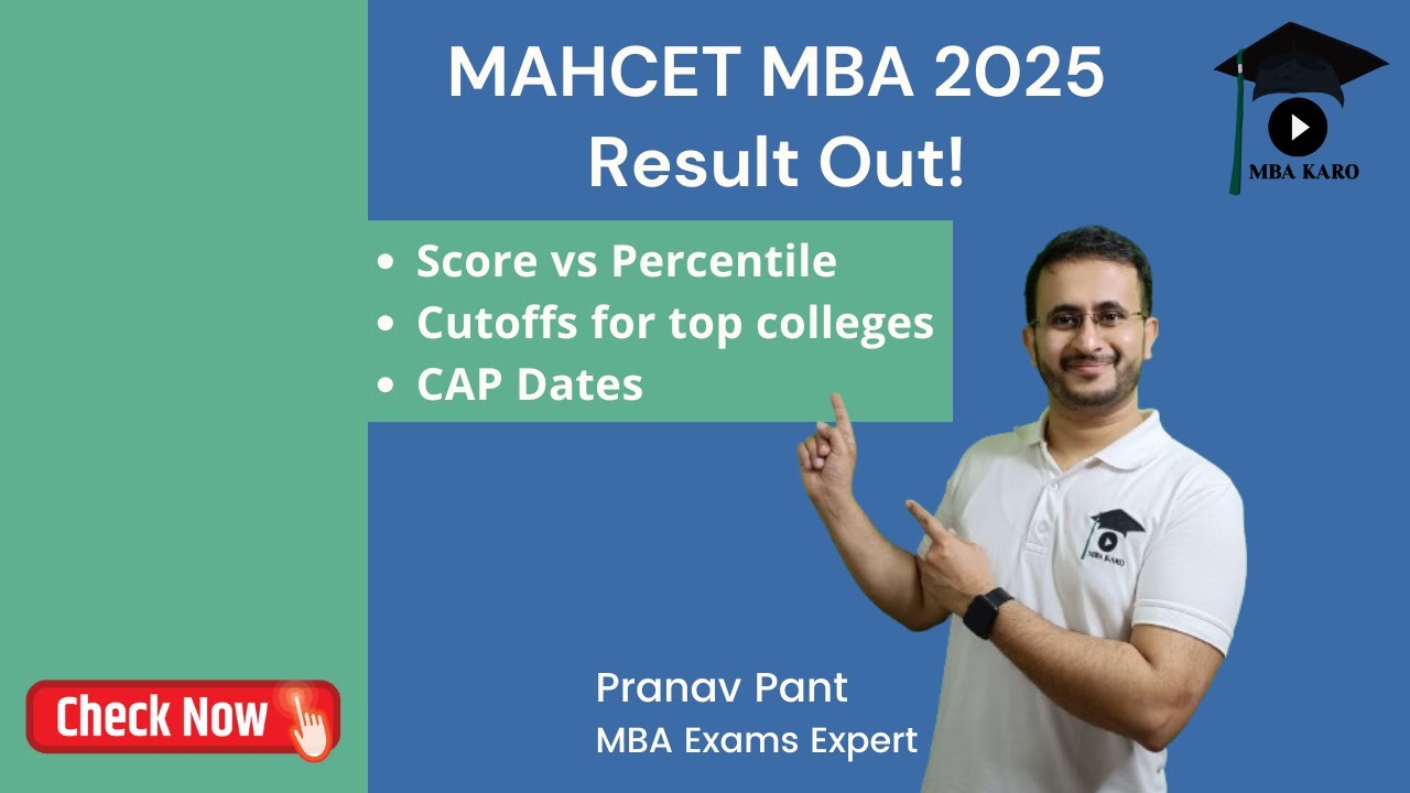 MAHCET MBA 2025 Result | Slot Wise Cutoffs | Score vs Percentile | Top Colleges