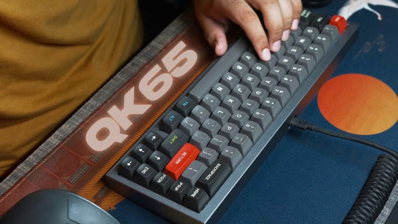 QK65 with HMX Hyacinth V2 – Stock Sound Test [POM Plate, No Foam, MT3 Keycaps]