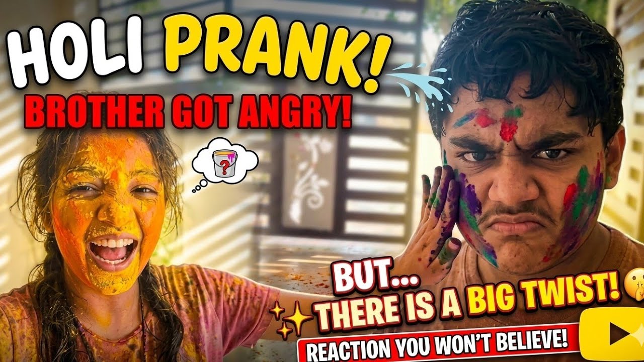 Holi Prank Gone Wrong! (He got so MAD 😡)