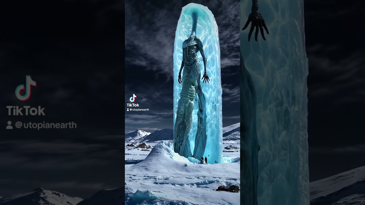 What is this? #icecore #giraffeice #tallice #giantice #ufoice #icecore #icecorediscovery
