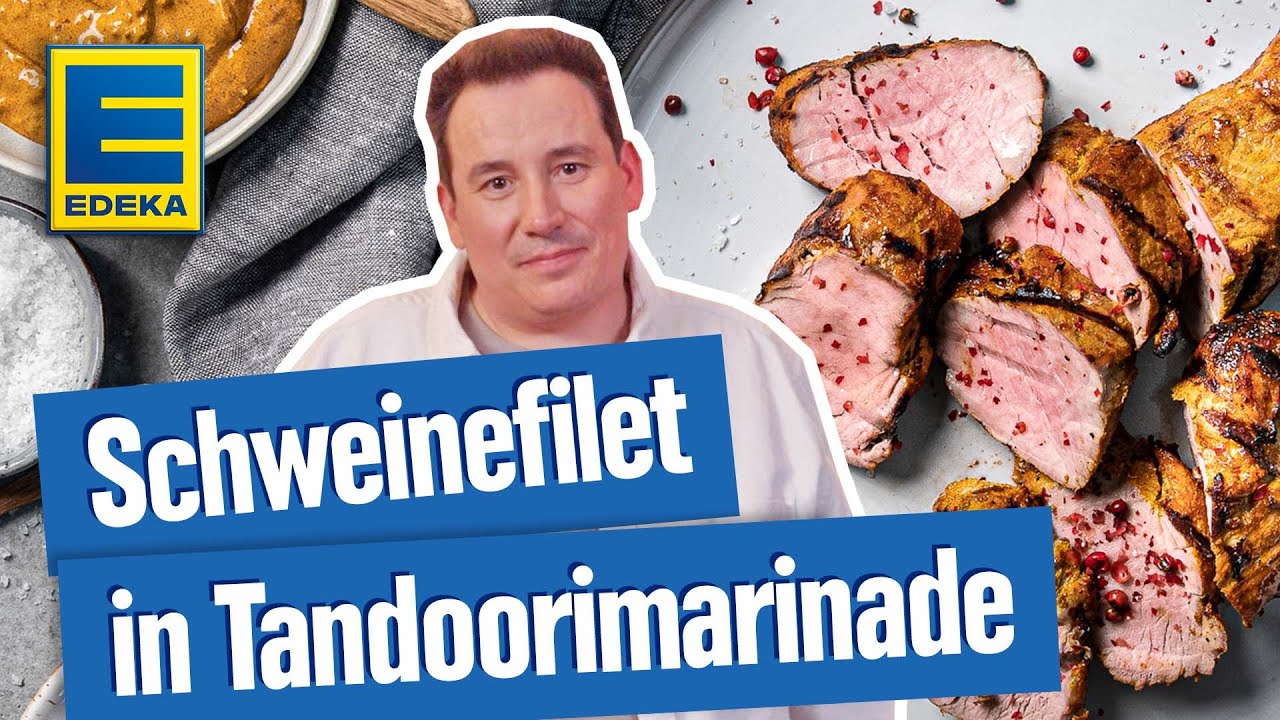 Schweinefilet in Tandoorimarinade | Grillidee mit Fleisch in Marinade