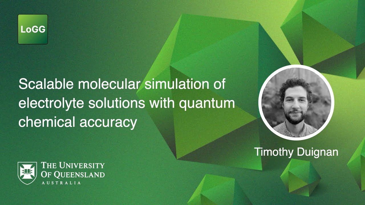 Scalable molecular simulation of electrolyte solutions with quantum chemical accuracy | Tim Duignan
