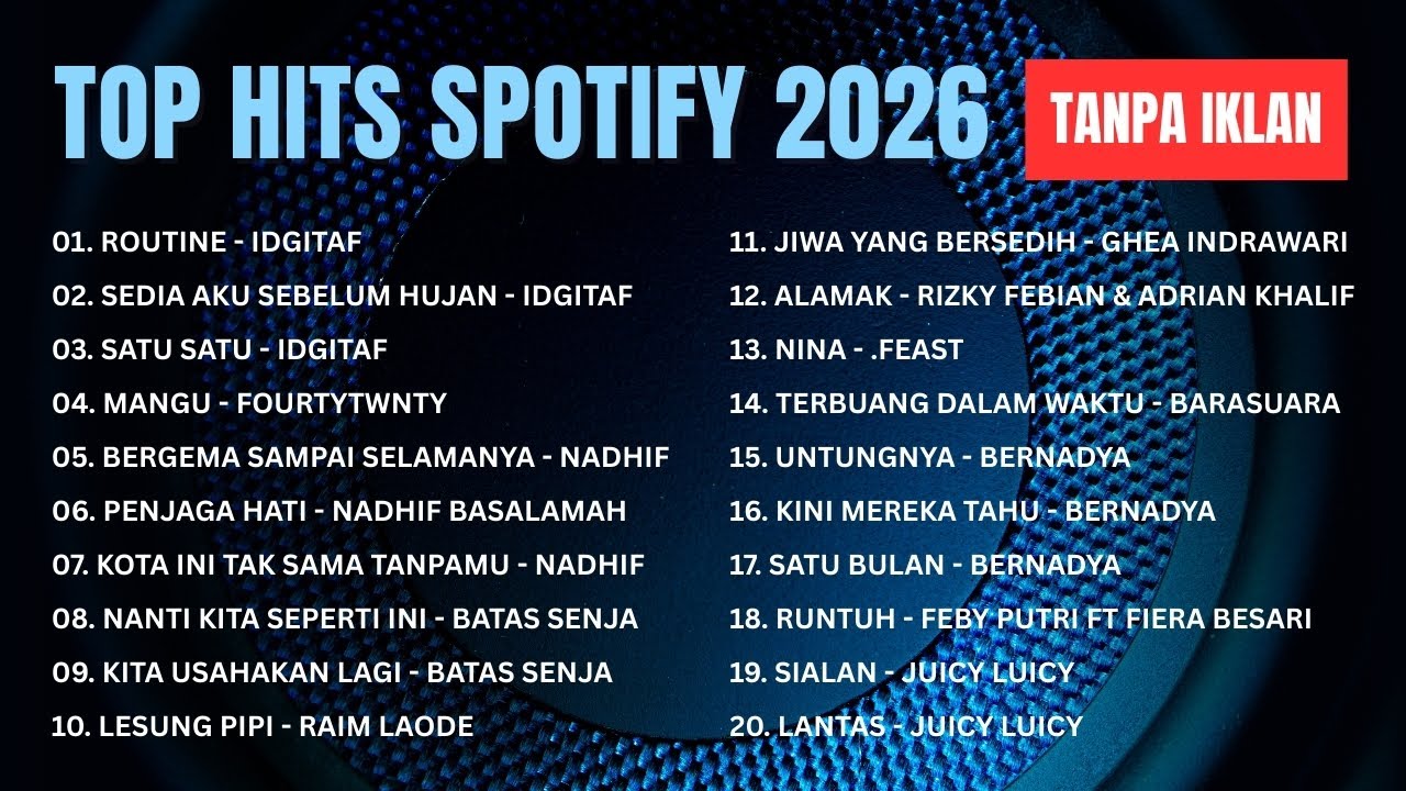 TOP HITS SPOTIFY 2026 | IDGITAF - ROUTINE | NO IKLAN