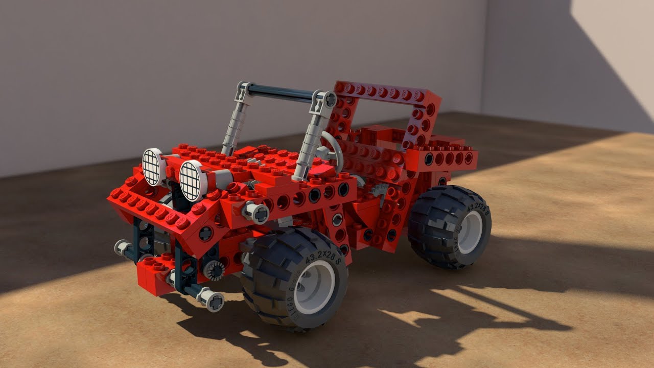 Lego Technic 8032 Universal Set Model F - Speed Build Animation and Functions Review