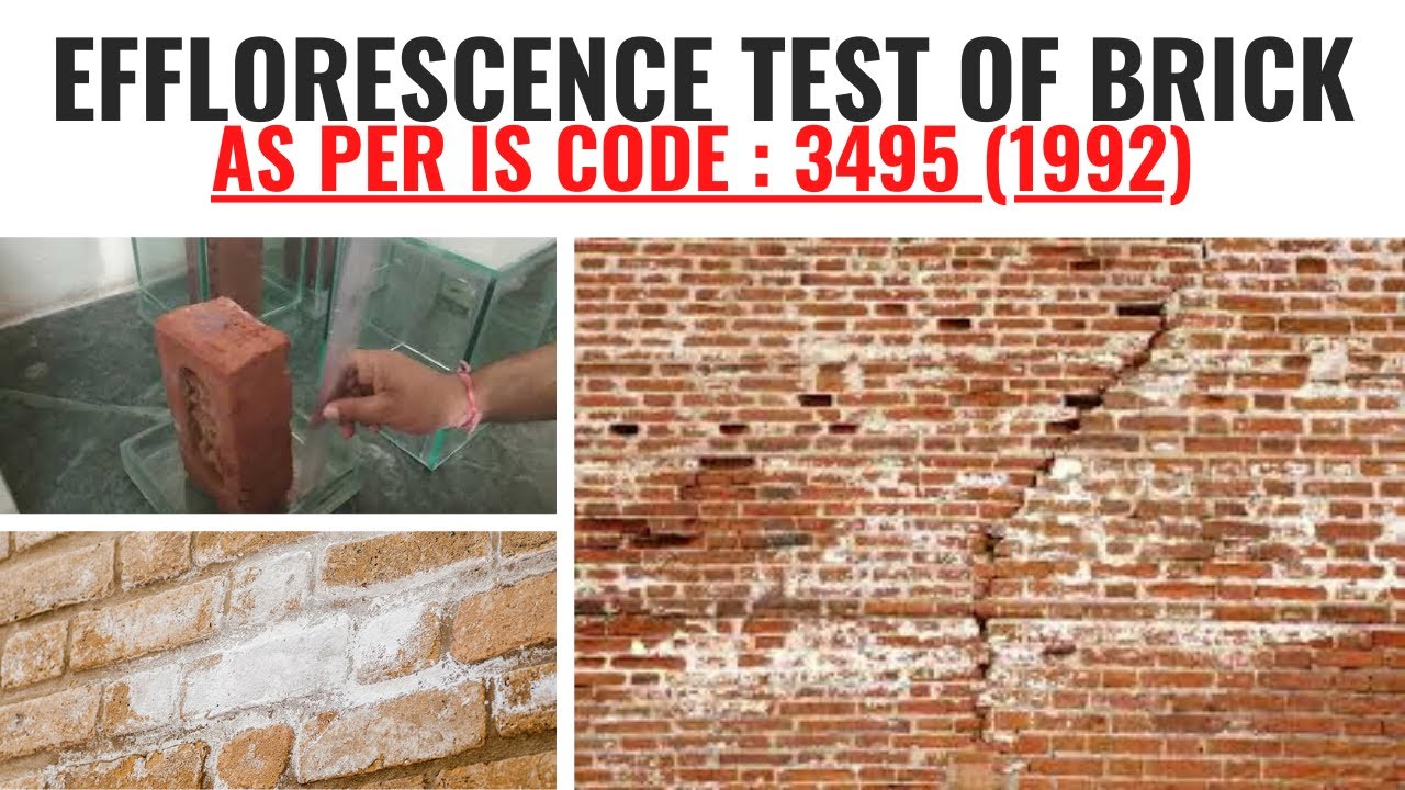 Efflorescence Test of Brick as per IS Code 3495 Part 3  (1992) | Efflorescence Test | Test of Brick