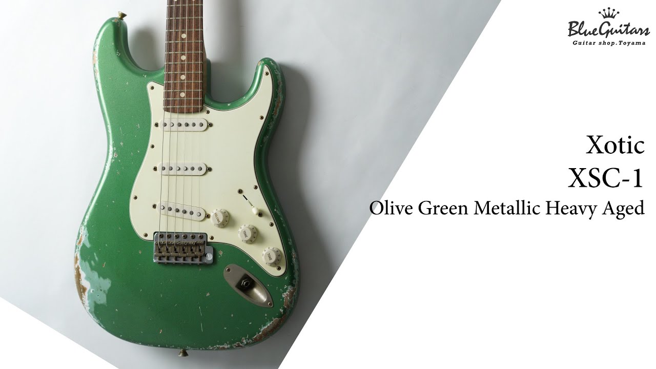 Blue Guitars - Xotic / XSC-1 Olive Green Metallic Heavy Aged / Alder / RM-R
