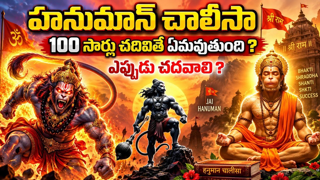 హనుమాన్ చాలీసా | 100 సార్లు చదివితే ఏమవుతుంది 🚩🧿 #hanumanchalisa @𝗠𝗔𝗛𝗘𝗦𝗛 𝗞𝗨𝗡𝗗𝗔𝗥𝗔𝗣𝗨💎 #hanuman 🙇🏻🧡