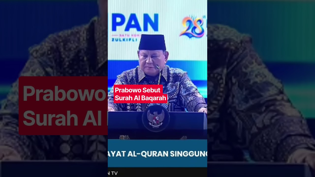 Prabowo sebut ayat ini di HUT PAN .. #beritaterkini #beritaterbaru #Prabowo #hutan