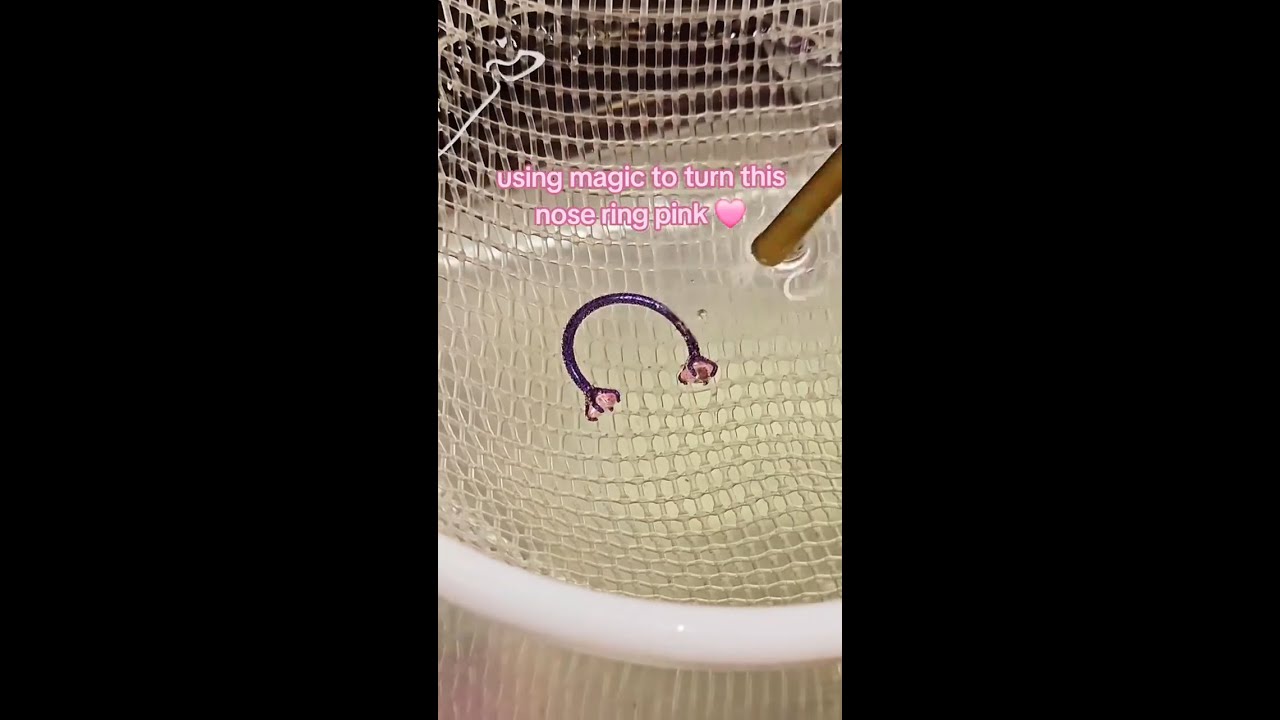 using magic to turn this nose ring pink 🩷