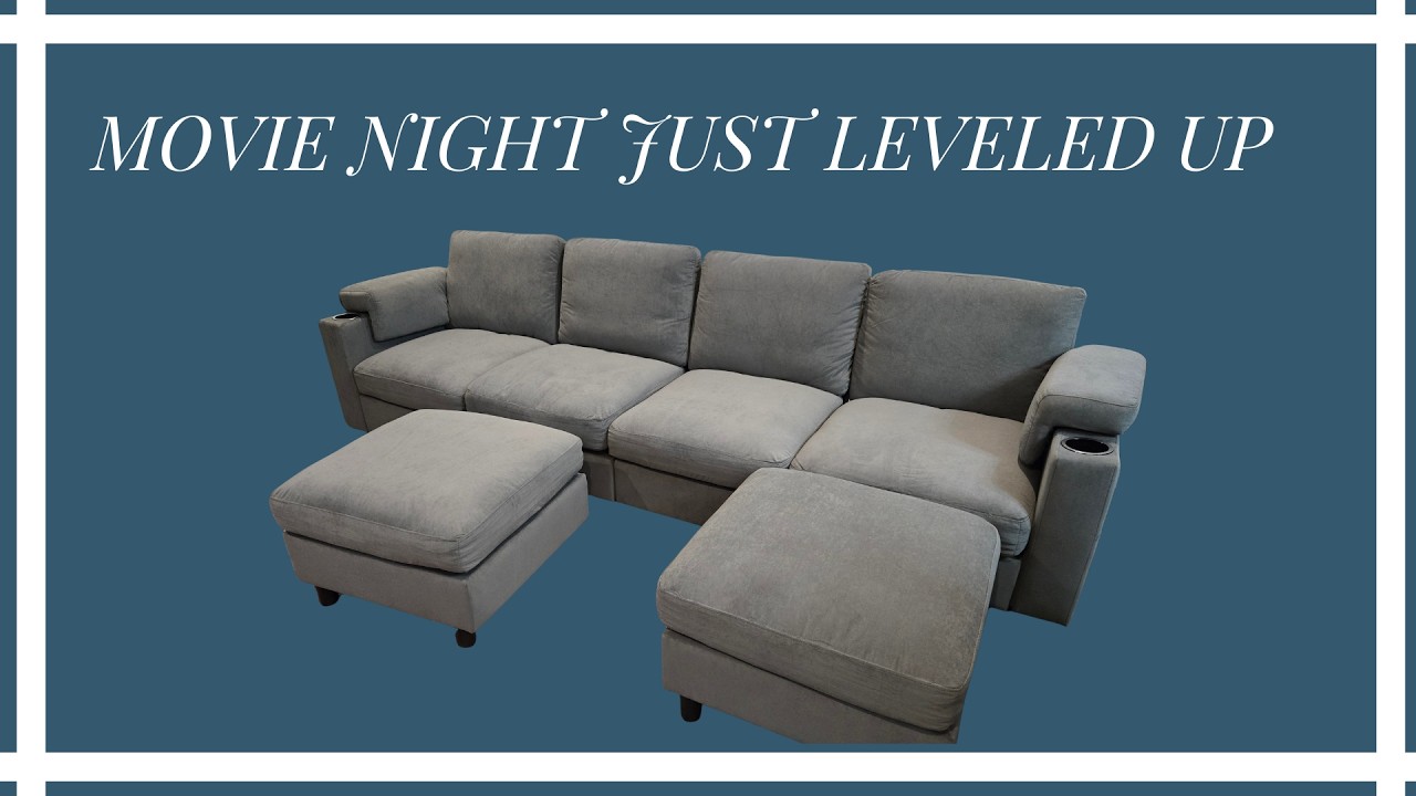 HOMYHOMEY Modular Sectional Couch Review | Oversized Cloud U-Shaped Sofa