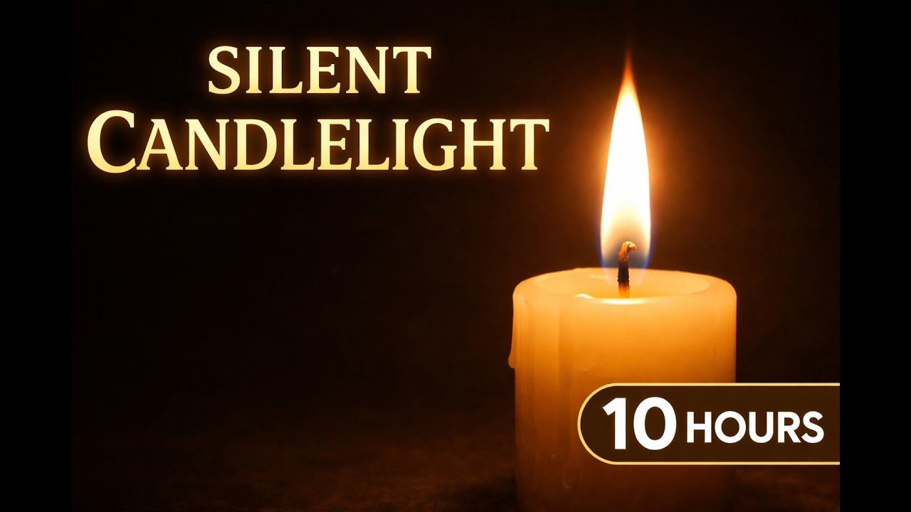 10 Hours of Silent Candlelight | Peaceful Night Room Ambience