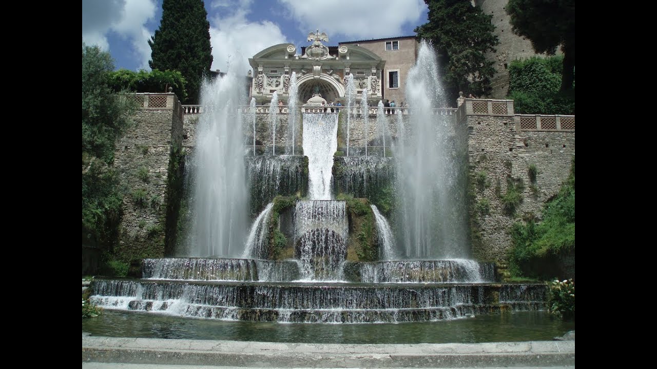Fontana di nettuno e fontana dell'organo ( villa d'este ) tivoli - roma