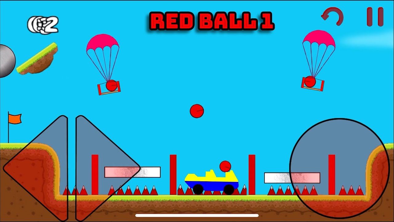 RED BALL 1 PARACHUTE JUMP AND BIGG FALL3D GAME