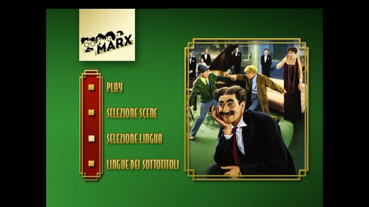 I Fratelli Marx Collection (Marx Brothers - 1929-1933)  - Menu e submenu del DVD 1- ITA - 2007
