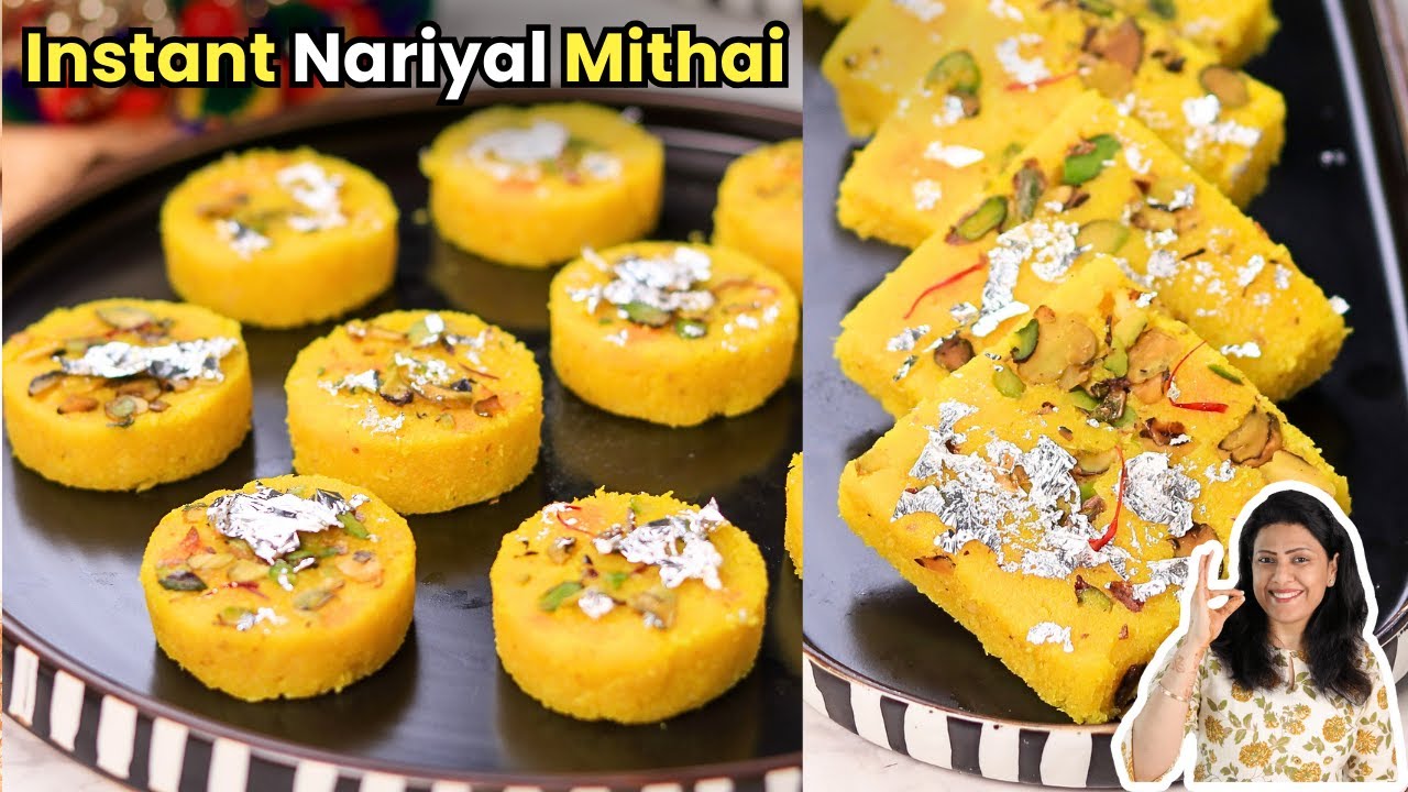 10 Mins में बिना चाशनी के बनाए सॉफ्ट नारियल की मिठाई | Gokulashtami Recipes | MintsRecipes