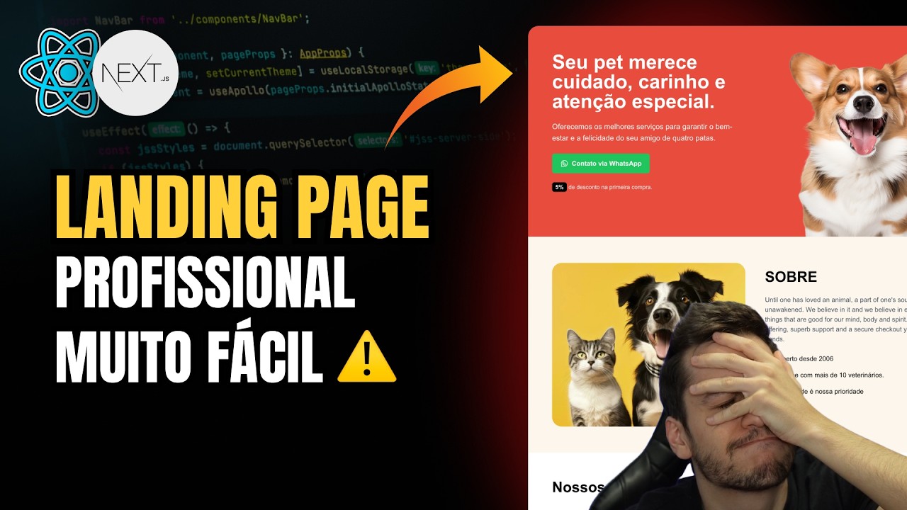 Criar LANDING PAGE profissional do ZERO + Next JS 🔥