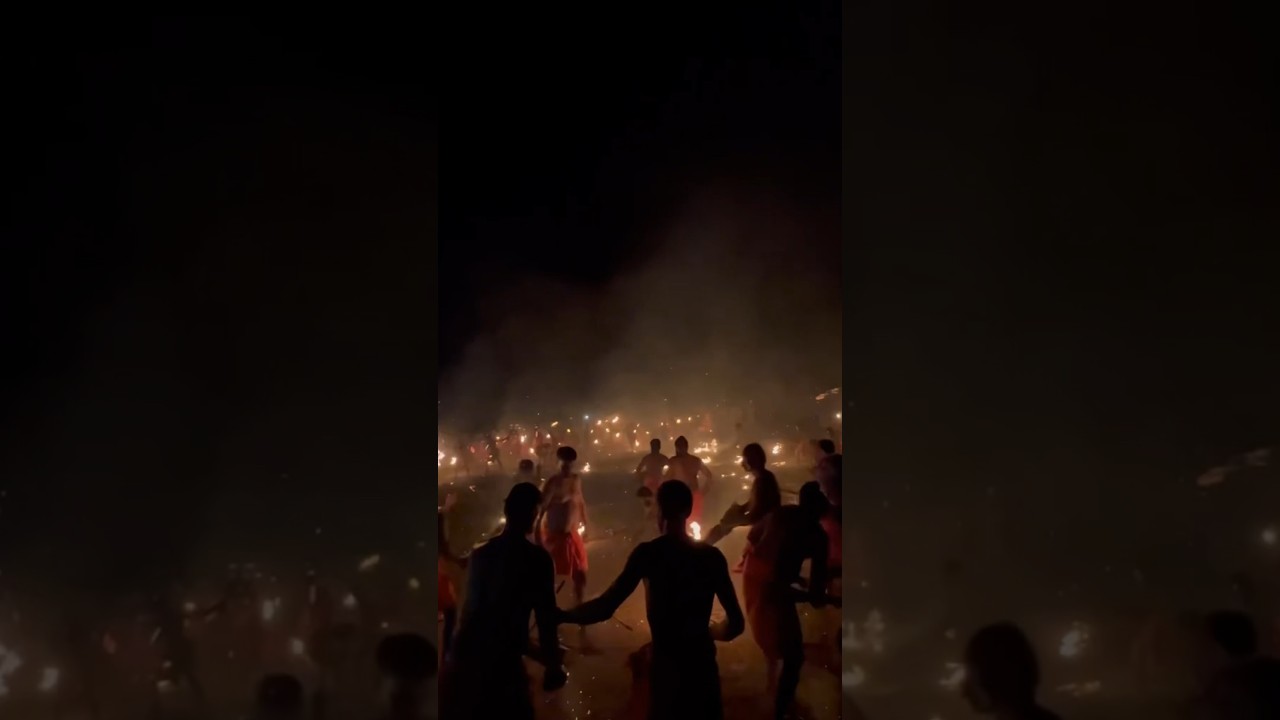 Scary😱fire 🔥battle🗡️ritual of Karnataka🕉️| Mysterious Sanatan #shorts #temple #trending