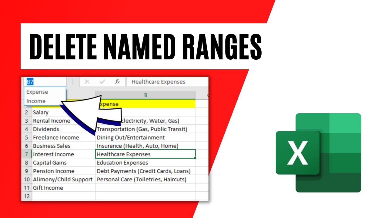 How to Delete a Named Range in Excel