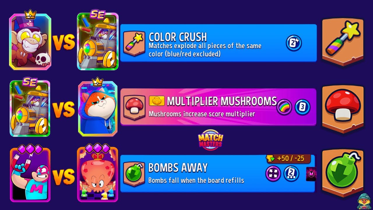 x3 EPIC BOOSTER FIGHT on DIFFERENT GAME MODES | Match Masters PVP GAMEPLAY