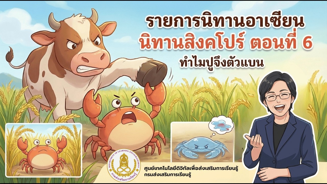 รายการนิทานอาเซียน นิทานสิงคโปร์   ตอนที่ 6  มีภาษามือขนาดใหญ่ (Big sign)