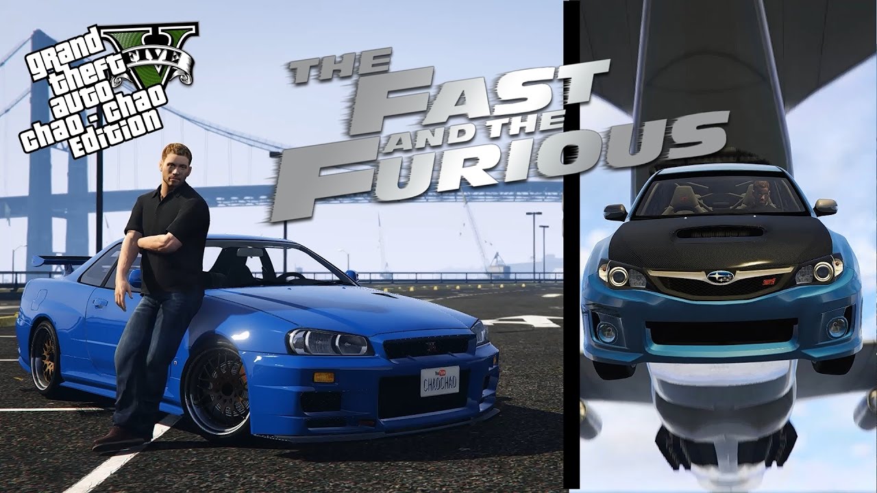 GTA 5 - Брайан О'Коннор прыгнул из самолёта как в Форсаже 7 / Пол Уокер / Форсаж