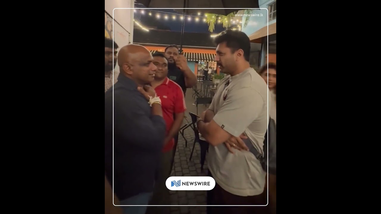 Indian actor Jayam Ravi, currently in Colombo for a film shoot, met Jayasuriya during his visit