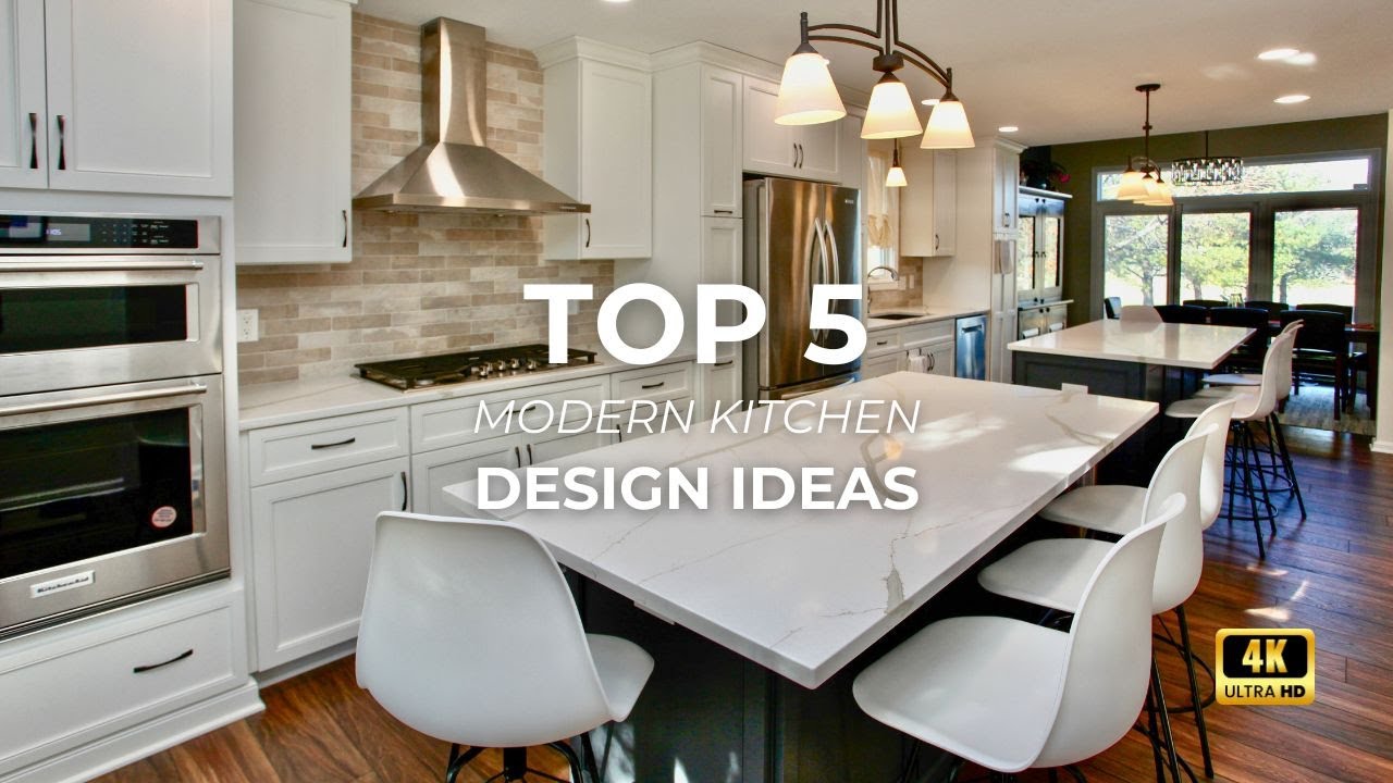 Top 5 Modern Kitchen Inspirations | Clean Lines, Quartz Designs, & Timeless Style 4K