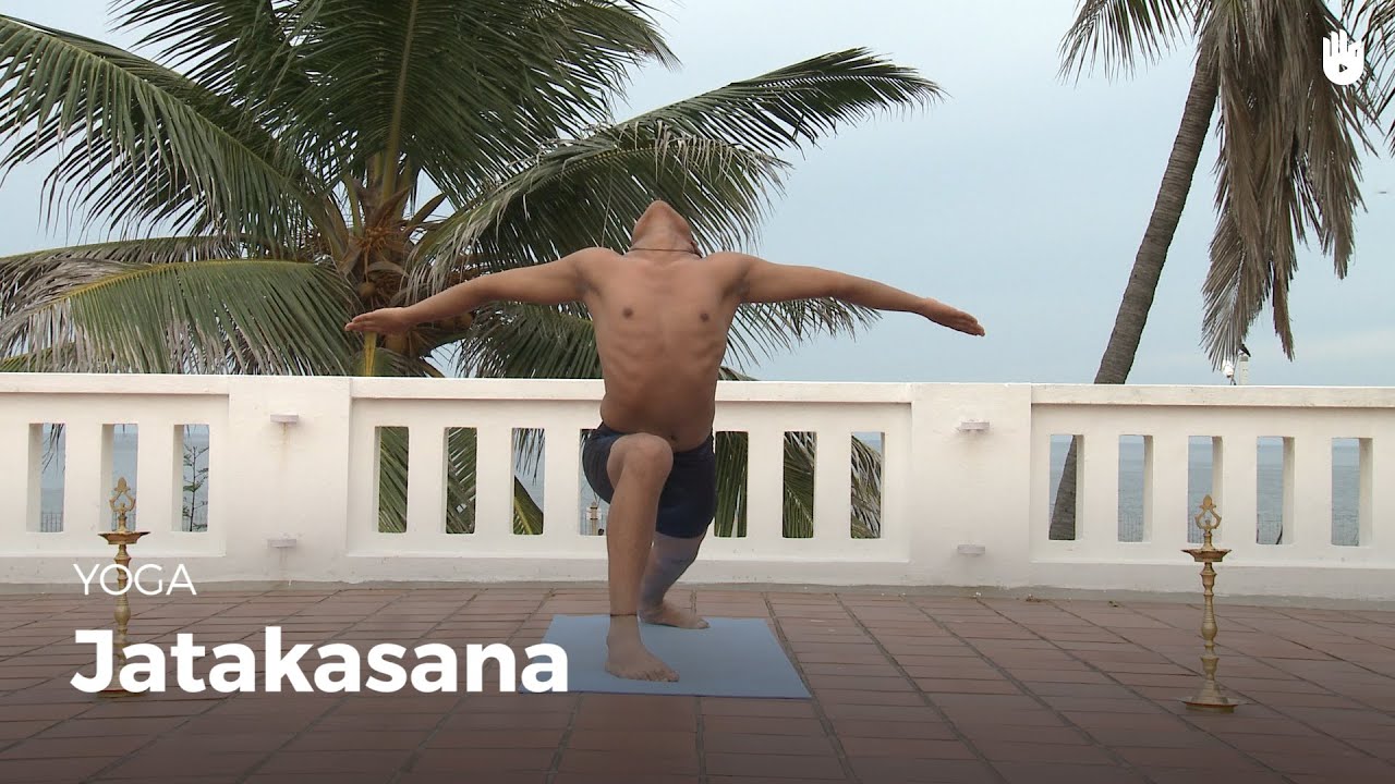 Learn yoga poses: Jatakasana