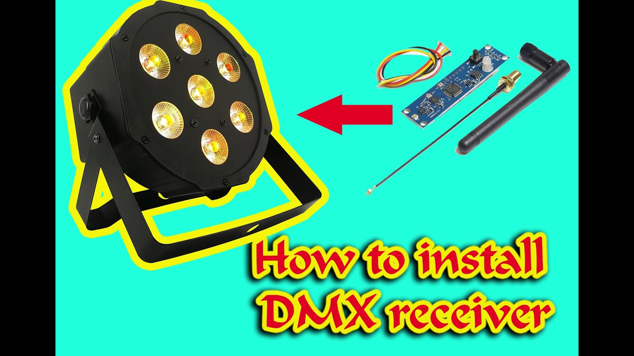 How to install DMX wireless receiver