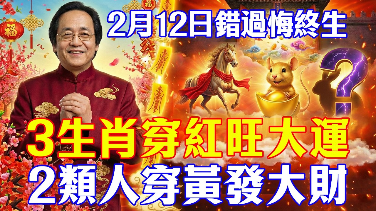 倪海廈：2月12日，臘月二十五接玉皇！3生肖穿紅旺運，2類人穿黃發大財！#倪海廈#2026丙午年#中醫養生#接玉皇#心血管健康#易經風水#經方中醫