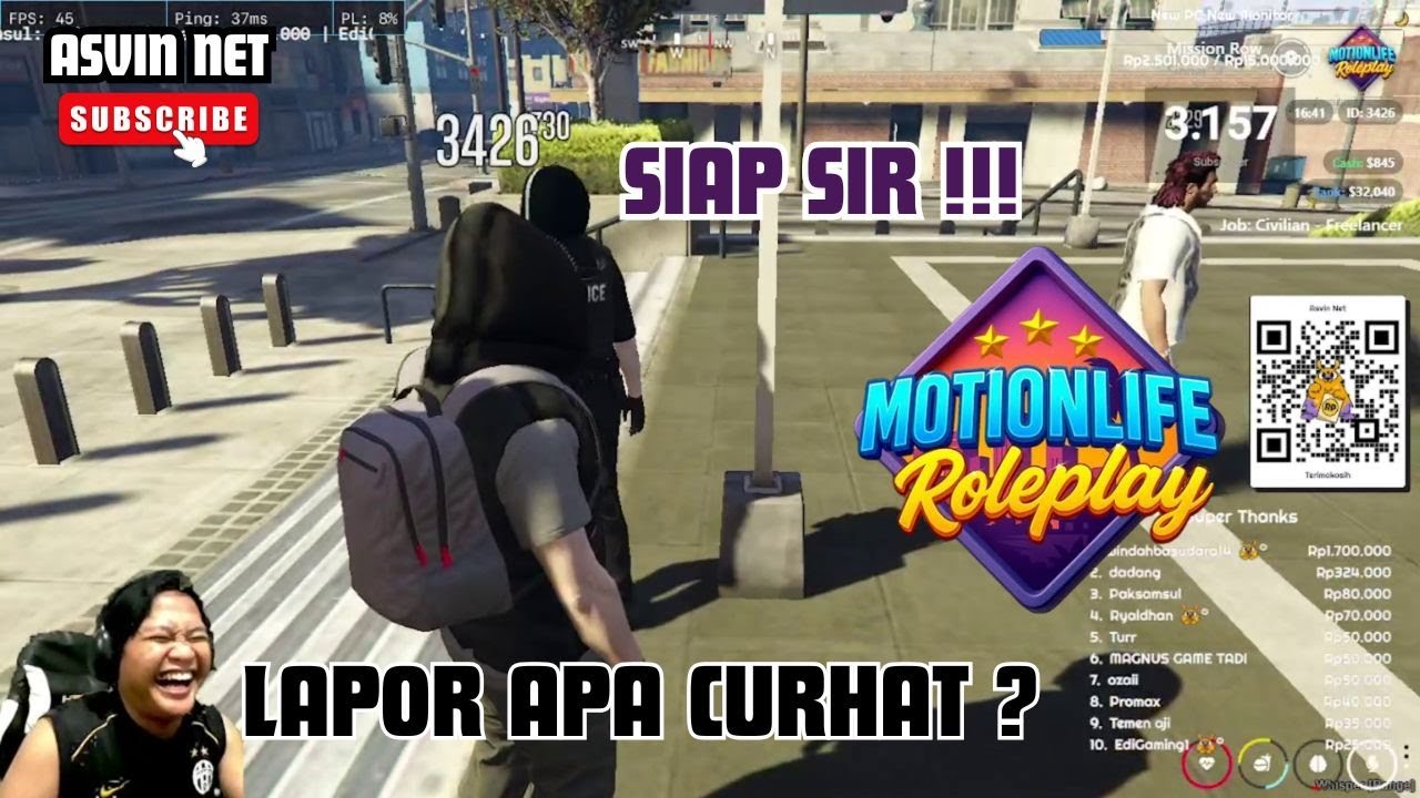 Polisi Yang Ramah - GTA Roleplay #motionliferp #asvinnet #games #gaming #windahbasudara
