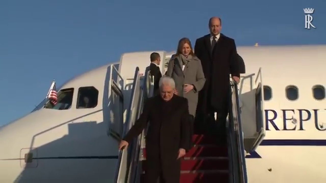 Arrivo del Presidente Mattarella a Washington