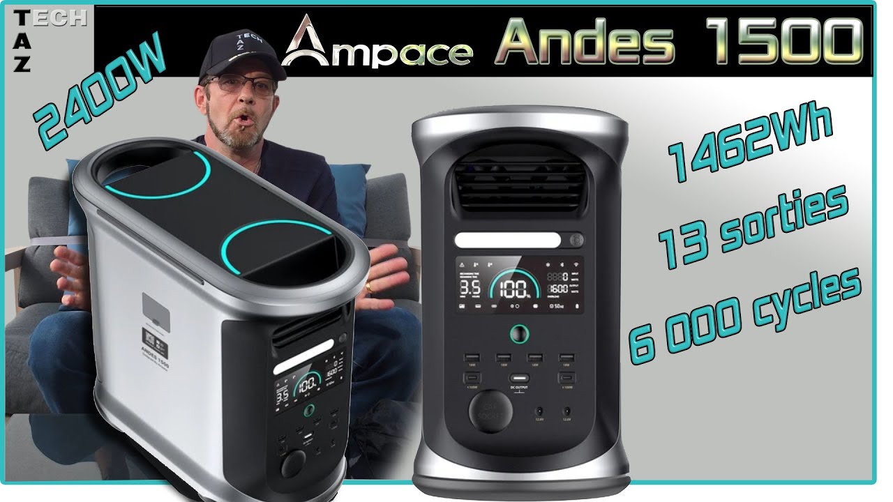 Centrale Nomade Ampace Andes 1500 - Test Démo Avis - un FORM FACTOR original !