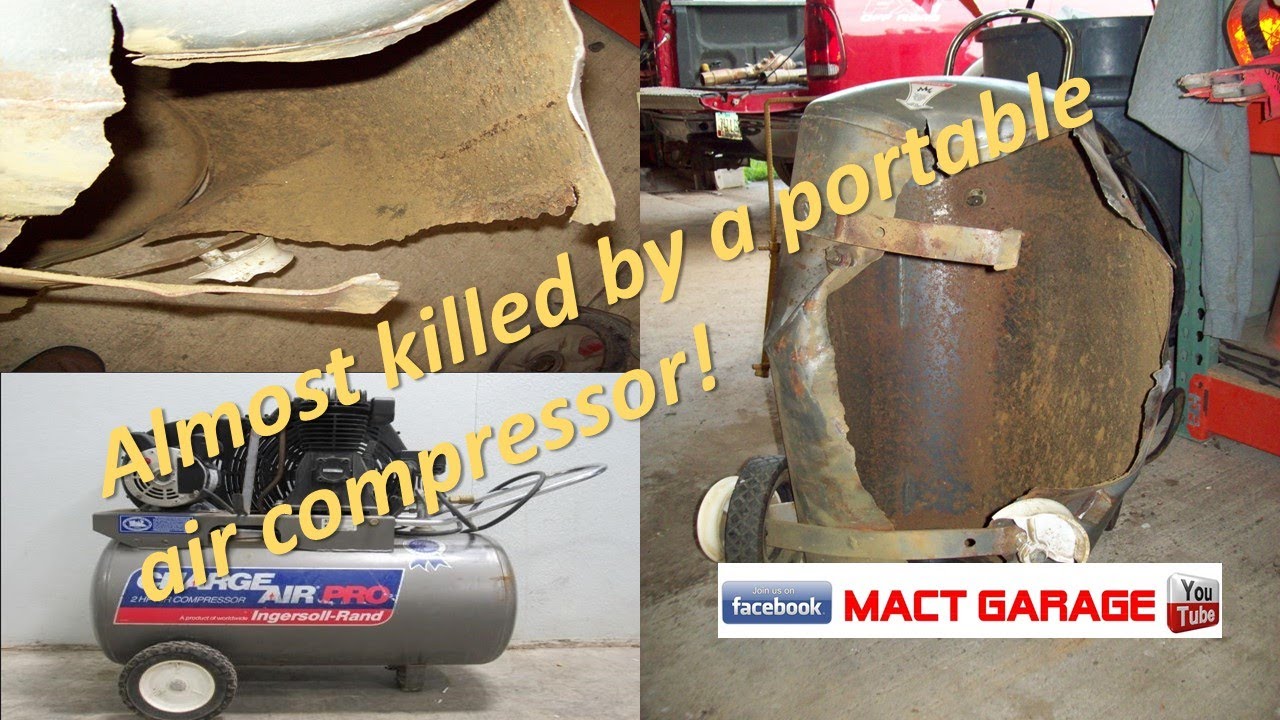 A guy almost killed by a Charge Air Pro air compressor Ingersoll Rand.  The recalled compressor