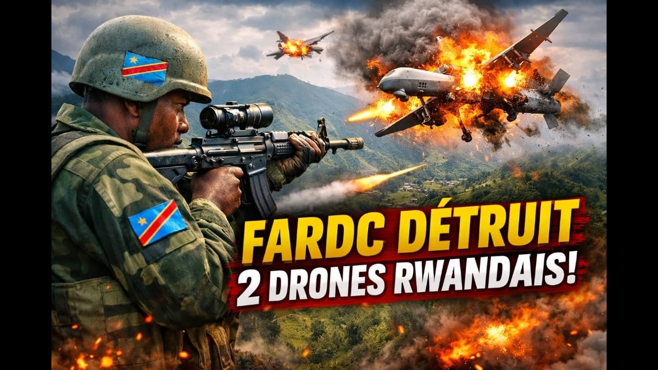 LES FARDC FRAPPE FORT!UN HÉLICOPTÈRE ET 2 DRONES RWANDAIS NEUTRALISÉS PAR LE FARDC À MINEMBWE