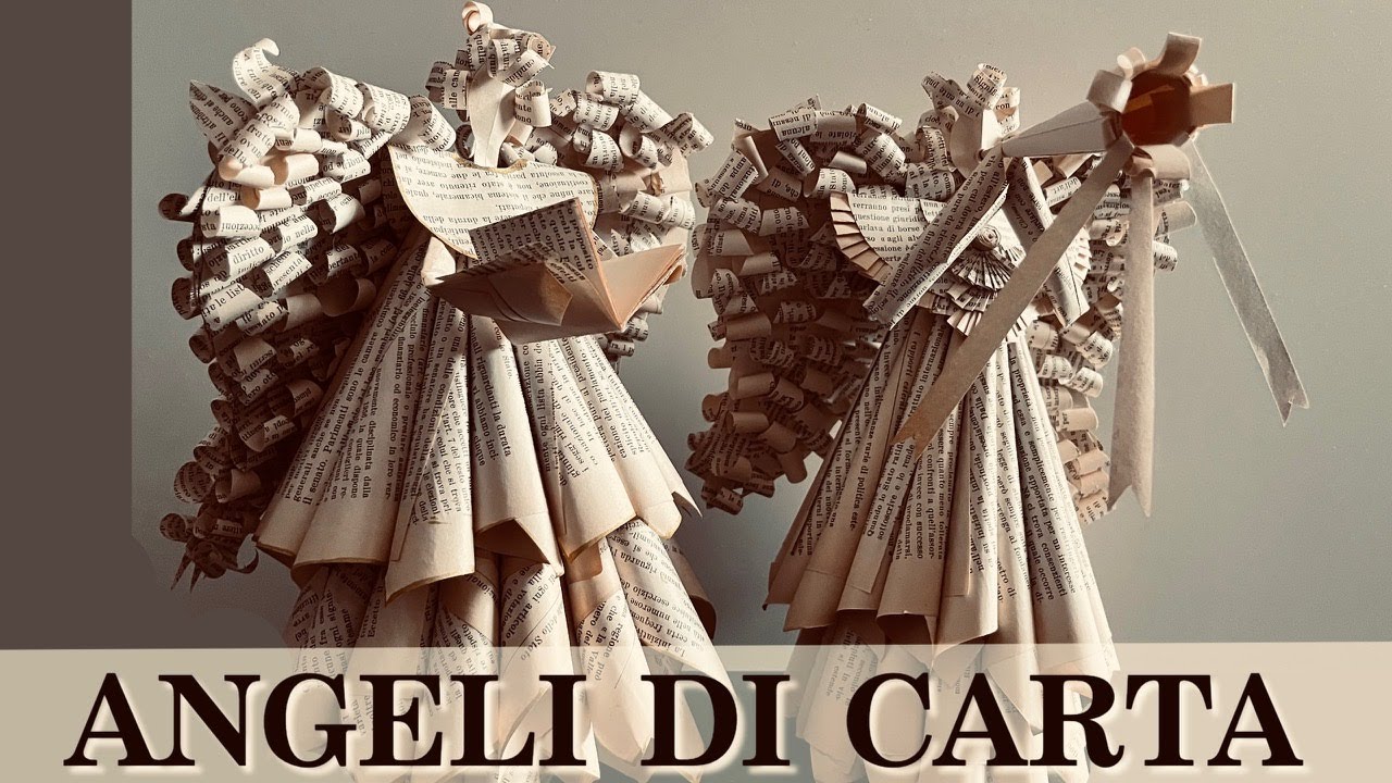 ANGELO DEL NATALE di CARTA! Il regalo home made perfetto! ( Natale/Riciclo)Arte per Te