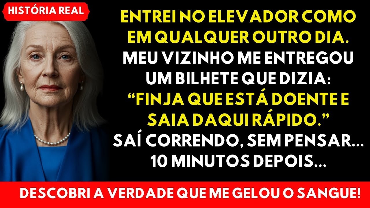 “Finja que esta doente. e fuja rápido!”, disse meu vizinho. Minutos depois… entendi o porquê