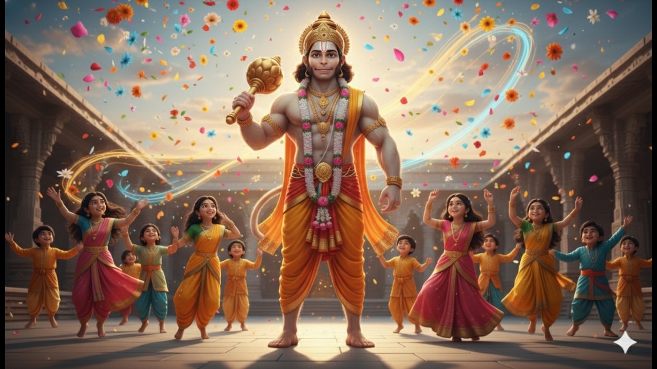 “जय हनुमान प्यारे – बाल भक्ति गीत | Kids Hanuman Chalisa Song 2025