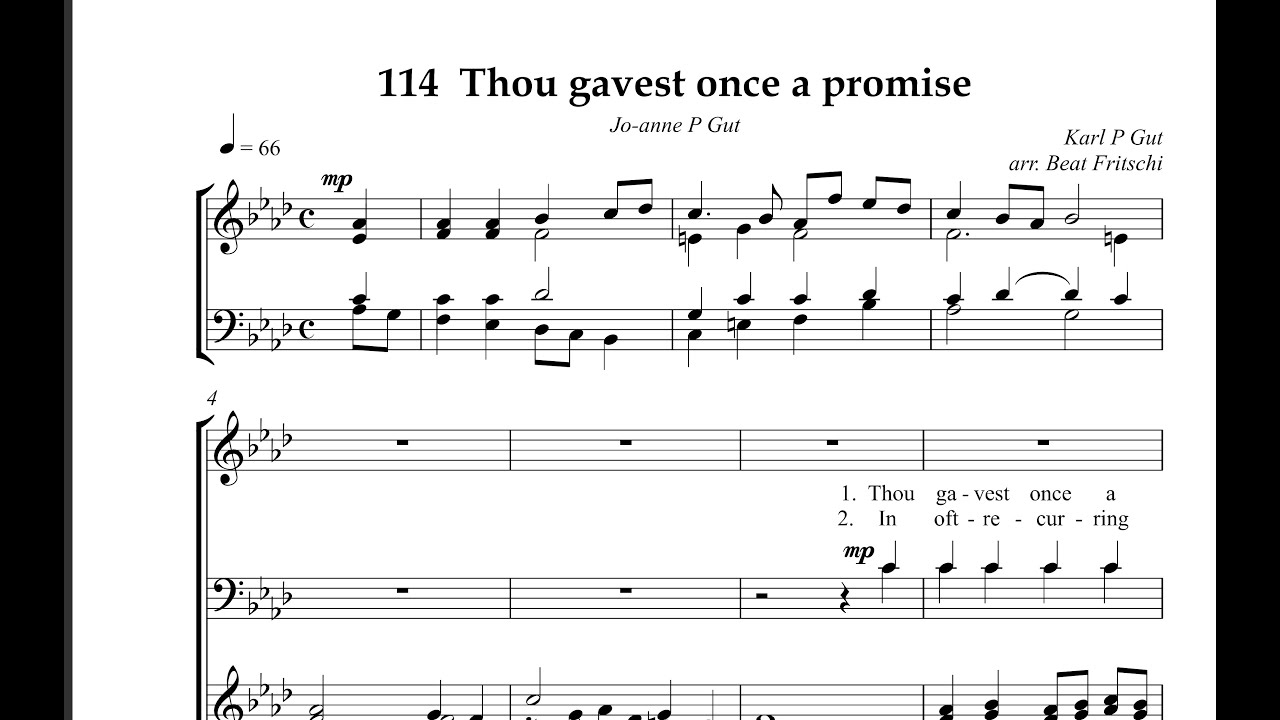 Hymn Collection 114   Thou gavest once a promise
